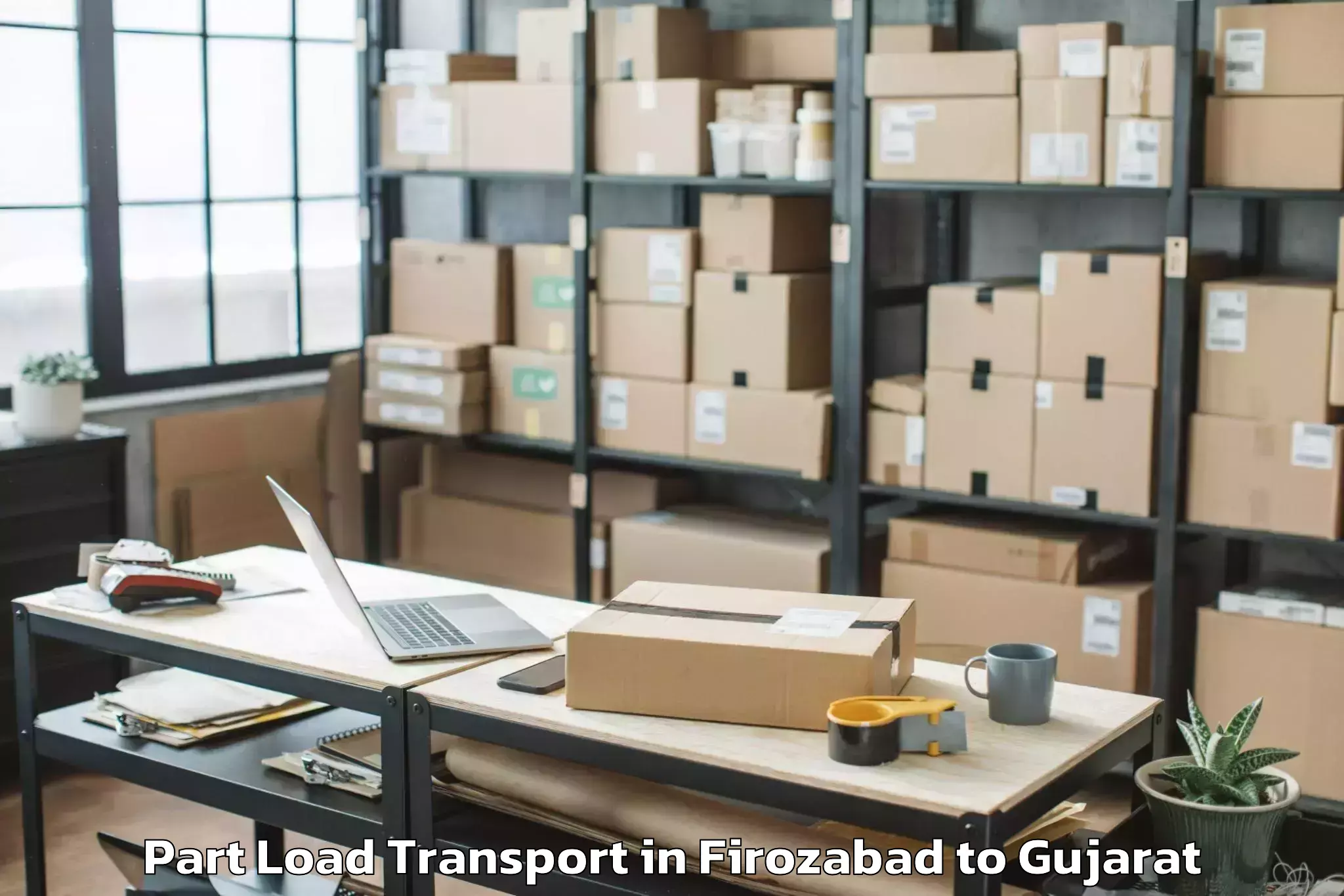 Comprehensive Firozabad to Wankaner Part Load Transport